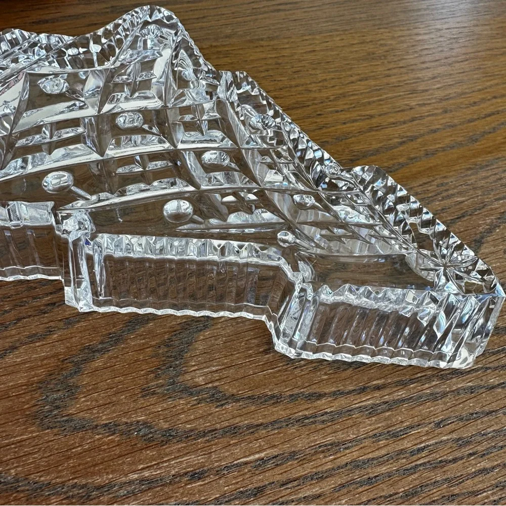 Waterford Crystal Figurine Christmas Tree Candy Dish Decorative Tray Retired - Picture 7 of 11